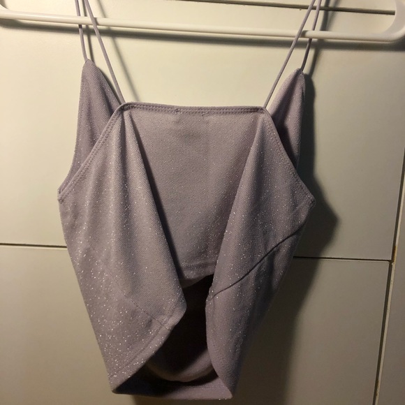 NWT garage scoop neck purple sparkly cami! - Picture 5 of 5